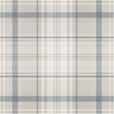 Holden Decor Kirkham Check Navy Wallpaper Paste The Paper Washable Bedroom (1/4)
