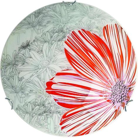 Plafonnier Candellux Spring 40 cm rouge/chrome 2xE27 (1/5)