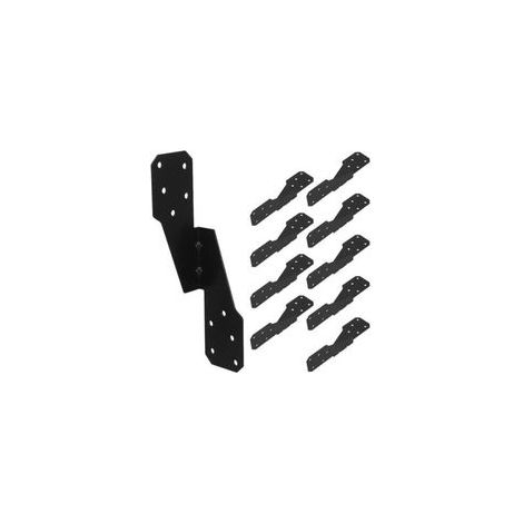 10 supports de toiture pour pergola : connecteurs d'angle robustes en acier au carbone, plaques de jonction pour charpentes et fermes de toit en