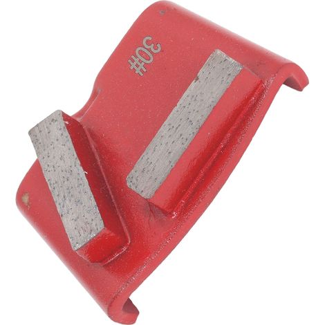 3 Pièces Chaussures Diamantées Rouges Trapézoïdales pour Polissage Béton Grain 30 (1/5)