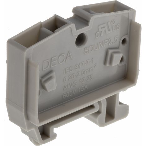 Bloc de jonction RS PRO, 2.5mm², Fixation à ressort, Gris ( Prix pour 1 ) (1/2)