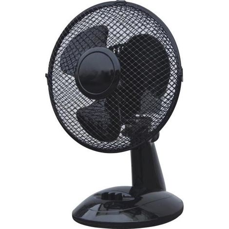 32-W-Tischventilator, schwarz