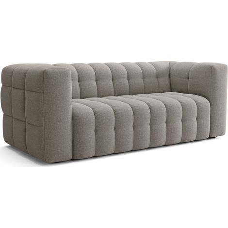 CANAPÉ FIXE CHESTER - AUCUNE - Tissu Malmo Beige 212x105x76 cm - 3 places