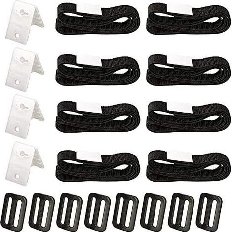 Sangles de retenue pour liner de piscine Feuille solaire, 8PCS Sangles de fixation et pinces Accessoires fixes pour dispositif d'enroulement de piscine à feuille solaire système d'enroulement mobile u (1/5)