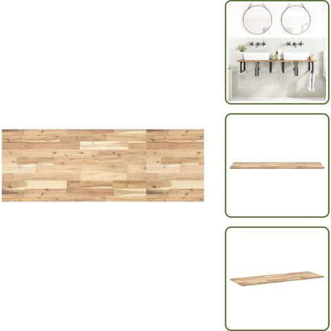 Muebles de baño - vidaXL Encimera tocador de baño madera acacia sin tratar 140x50x2 cm - Madera sin tratar