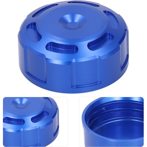 Bouchon de réservoir de liquide de frein arrière en alliage d'aluminium, couvercle de réservoir d'huile compatible Yamaha MT-125 YZF-R1 YZF-R25 (Bleu) (1/5)