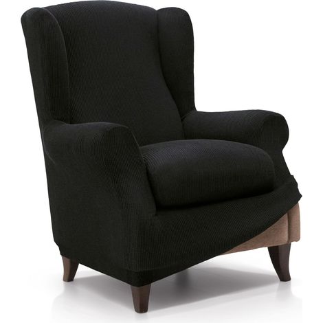 Housse de Fauteuil à Oreilles élastique de 70 à 100 cm Modèle Reale Housse réglable pour Fauteuil à Oreilles Universelle Protecteur en Tissu Jacquard Toucher Coton (1/5)