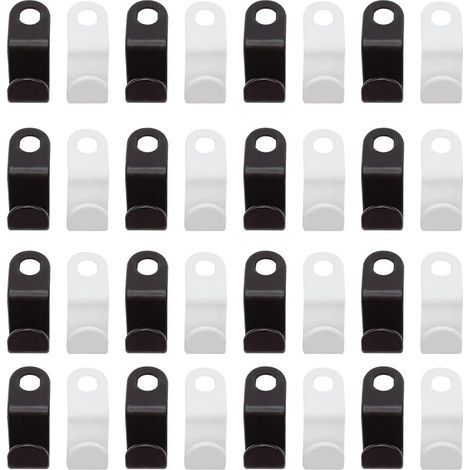 56 Mini Cascading Hangers, Connecting Hooks for Hangers, Space Saving in Closets(28 Black,28 White) (1/5)