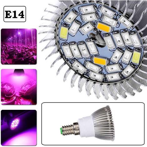 AIDUCHO 28leds Lampe De Culture Plein Spectre Lampe De Plante Intérieur 10w E14 Ampoule De Croissance Pour Végétation Hydroponique Ou En Serre (1/5)