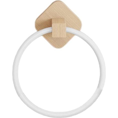 Porte-serviettes rond en bois pour salle de bain, cuisine, salle de bain (1/5)