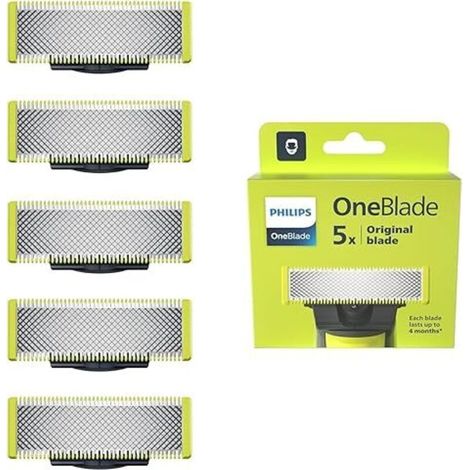 Lames de rechange en acier inoxydable pour rasoirs électriques OneBlade (compatible modèle QP250/50)