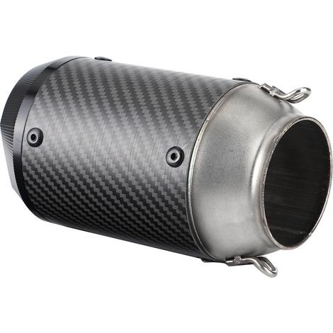 51 mm / 2,01 Zoll Universal-Motorrad-Auspuffrohr aus Kohlefaser, polygonales schwarzes Endrohr, passend für Kawasaki Z900, Z1000, Ninja 250 und 400 (1/5)