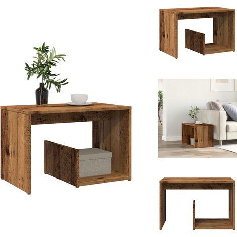 Beistelltisch Altholz-Optik 59x36x38 cm Holzwerkstoff - Beistelltisch - Beistelltische - Akzenttisch - Sofatisch (1/5)