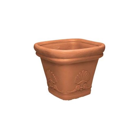 VASO ZEUS QUADRO FESTONATO  30, cm.31x31 h.28    DI MARTINO