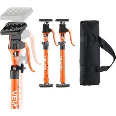 Barra de Soporte para Elevador de Armarios, 2 Piezas, Ajustable 48-75 cm, Varilla Telescópica Rápida Resistente de Acero, Carga de 100 kg para Instalar Armarios y Levantar Paneles de Yeso (1/5)