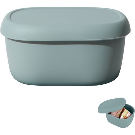 Boîte à bento en silicone - Bleu marine - Taille moyenne (1/5)