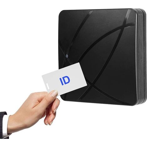 Lecteur de Carte D'accs UP004 Wiegand, Lecteur de Carte IP68 26 Bits Carte d'identit RFID Universelle Scratch DC9-6V pour Systme de scurit Domestique (IDENTIFIANT) (1/5)