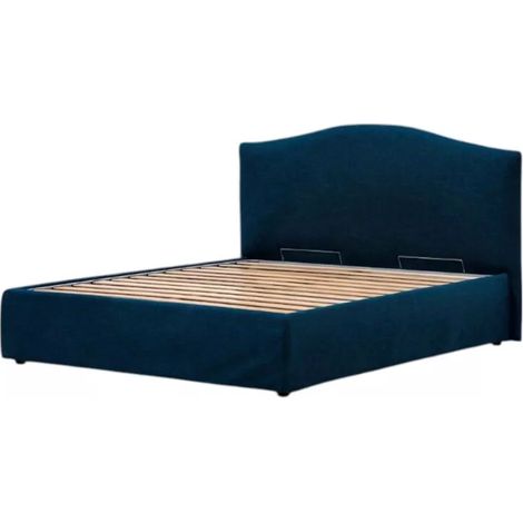 letto matrimoniale contenitore "hill" blu 160x190 cm (1/4)