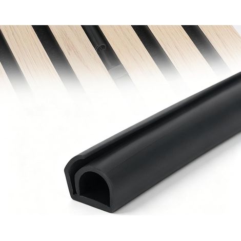 Goulotte de câble pour panneaux acoustiques, 12 mm de large, flexible, autocollant, gaine de câble pour protection des câbles et cacher les câbles, changement de câble sans démontage (6 m de longueur) (1/5)