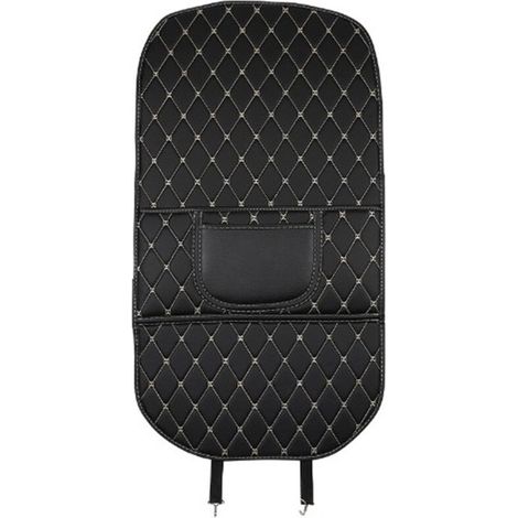 Jeffergarden Coussin de protection arrière de siège de voiture Coussin de protection arrière en cuir PU Coussin de protection facile à nettoyer résistant à l'usure plus grand (1/5)