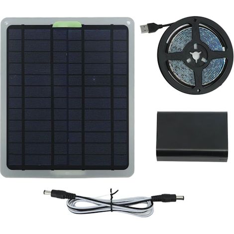 Lampe de culture solaire LED 20W IP65 étanche avec boîtier de protection de batterie pour serre de 3 mètres-AquaForge (1/2)