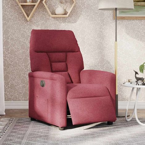 Fauteuil de Salon,Chaise,Fauteuil inclinable électrique Rouge bordeaux Tissu CFW325461 (1/5)