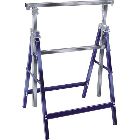 Brennenstuhl – Tréteau télescopique pliable 160 kg – Hauteur réglable 82 à 130 cm – Acier résistant – Dimensions 110x110 mm – 7.5 kg (1/8)