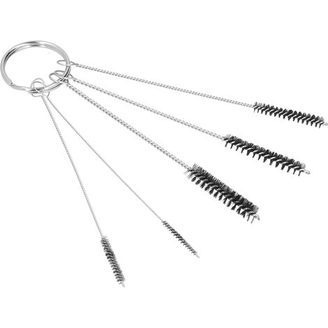 Ensemble de goupillons en nylon pour tubes à essai, outil de nettoyage pour verres et machines à café, noir, 2/2,5/3/4/5 (1/5)