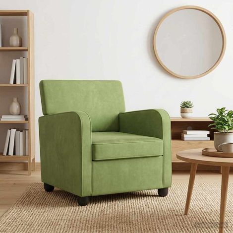 vidaXL Sillón Verde claro Terciopelo (1/5)