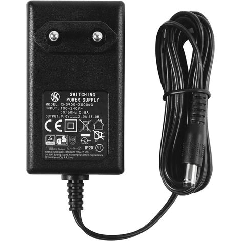 Adaptateur d'alimentation DC 9V 2A, fiche 5,5mm x 2,1mm, Centre Négatif (1/5)