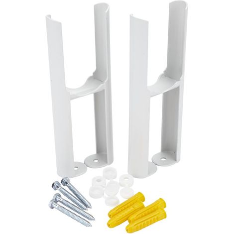 Hudson Reed – Pied pour radiateur blanc en acier – Dimensions 22 cm x 9 cm x 7 cm – Support robuste pour radiateurs Windsor à trois colonnes (1/5)