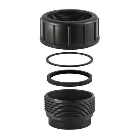 Geberit PE Bocchettone filettato con raccordo a compressione, DN 70, 365.740.16.1