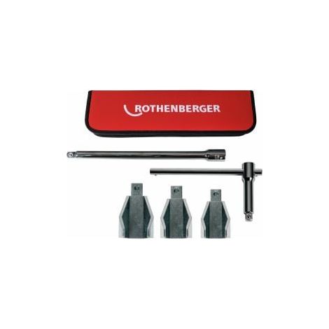 ROTHENBERGER Set  dadi per  rubinetteria, SW27-36,  con maniglia  ed estensione  - 100109 (1/2)