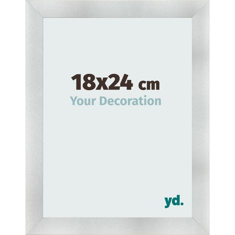yd. - Cadre photo 18x24 - Aluminium Brosse - MDF - Pisa (1/5)