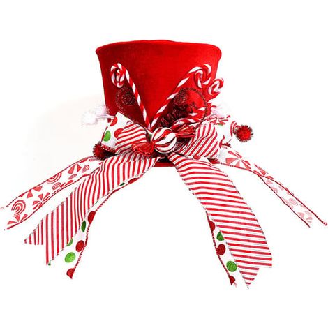 Décoration de sapin de Noël en forme de chapeau, étoile compressible pour la cime du sapin - Rouge (1/5)