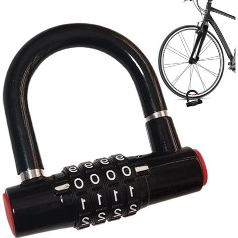 Zahlenschloss Fahrradwartung Diebstahlsicheres Design 12,6 x 11,2 cm Schwarz (1/5)