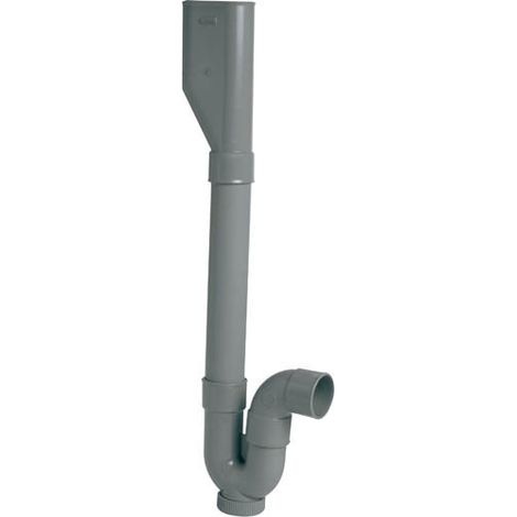 Nicoll – Siphon double orientable pour machine à laver – Sortie horizontale Ø40 – Installation par collage – Accès facile pour nettoyage (1/5)