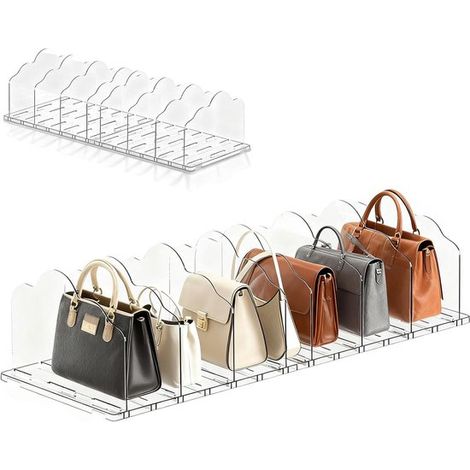 Étagère de rangement - Organisateur de sacs à main - Espace de rangement ajustable - Avec séparateurs - Étagère de penderie (1/5)