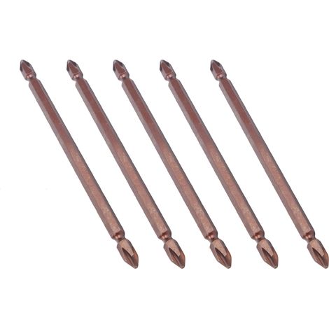 Jeu de 5 embouts de tournevis de 150 mm à double tête pour le serrage des vis et la réparation électrique. (1/5)