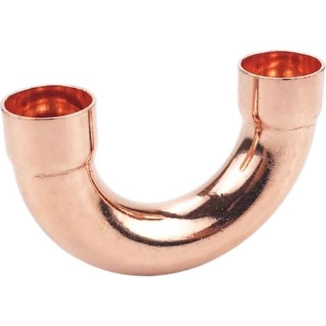 1pc 42mmx1.2mmx95mm ID Weld Socket End Feed Solder 180 Degree Bend Pure Copper Pipe Fitting (1/5)