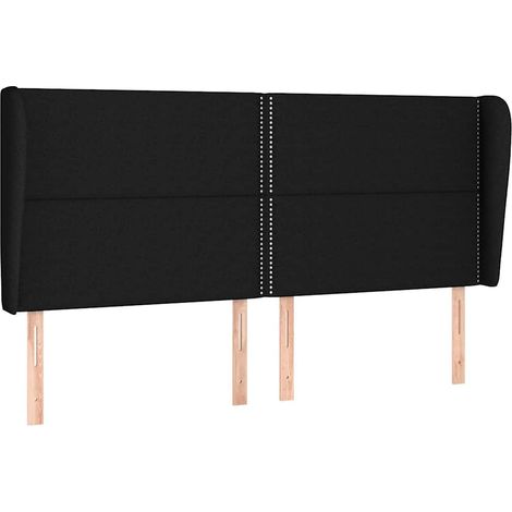 Maison Exclusive - Kopfteil mit Ohren Schwarz 183x23x118/128 cm S (1/5)