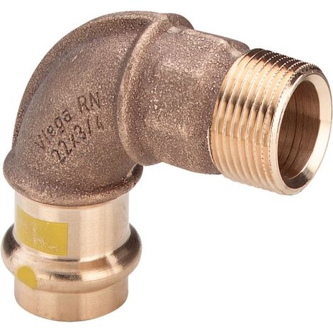 Viega Profipress feuille G 345754 18 mm x R 2000 /2, 90°, bronze, SC-Contur, polygone
