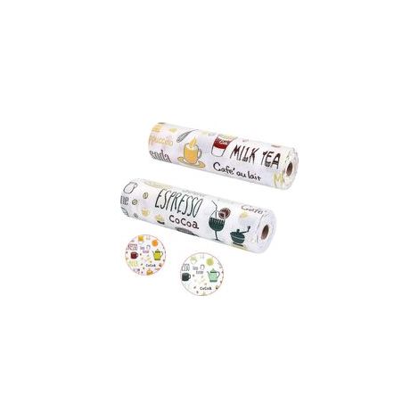 Lot de 2 Rouleaux Tapis Fond de Tiroir Antiderapant Non-adhésif 30x200CM DIY Tapis de Refrigerateur Tapis Imperméable Antibactérien (1/5)