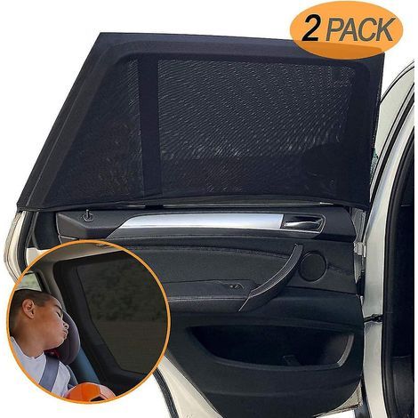 Set mit 2 Babyauto-Sonnenschutzblenden mit UV-Schutz - Auto-Sonnenschutzblenden mit UV-Schutz für Kinder (1/5)