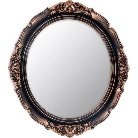 Miroir Mural décoratif Vintage à Suspendre pour Chambre à Coucher, Salon, Commode - 33,5 x 37,5 cm (doré Vintage) (1/5)