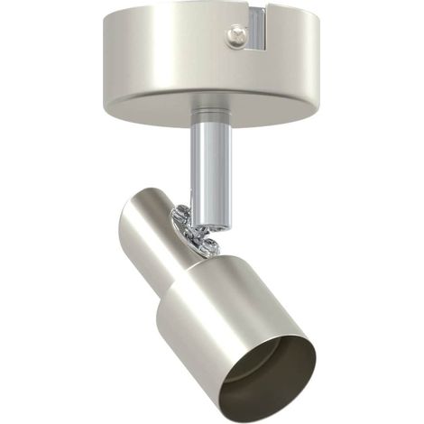 Spot de plafond Nickel 8 x 8 x 10,5 cm Acier