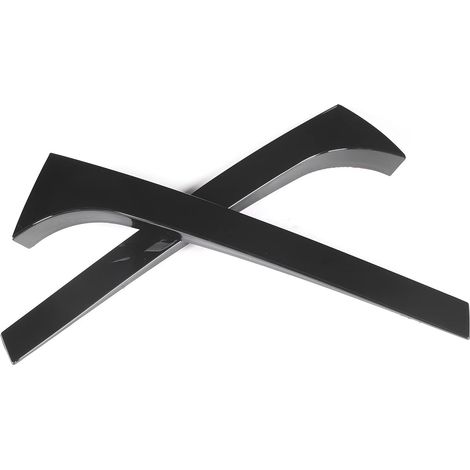 Becquet Latéral de Lunette Arrière, Becquet ABS 2 Pièces Becquets Latéraux de Lunette Arrière Aile Canards Garniture de Coffre Style Extérieur (Noir Brillant) (1/5)