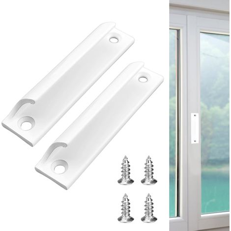 [MAI UTILIZZATO]  2 pezzi Maniglia in lega di alluminio Maniglia per porta scorrevole Maniglia per porta del balcone Maniglia per cassetto dell'armadio per finestre Ferramenta per mobili con viti (bia