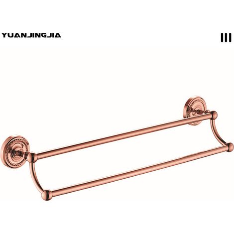 Luxuriöses Retro-Badregal in Roségold – Sanitärbeschlag-Accessoire, Doppelstange, 1 Stück-lsw (1/2)