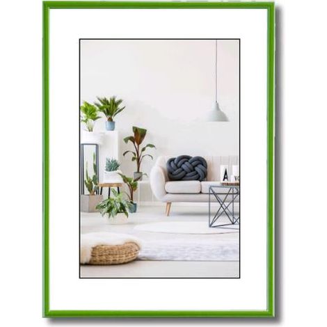 Cornice Foto Stampe Portafoto Quadro Minimal HOOKER PVC Colore VERDE 18x24 cm